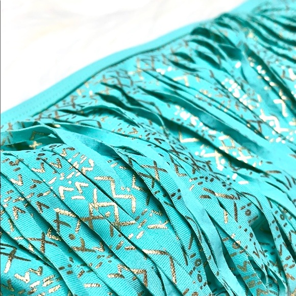 XHILARATION— Turquoise Strapless Bikini Top - Picture 3 of 6